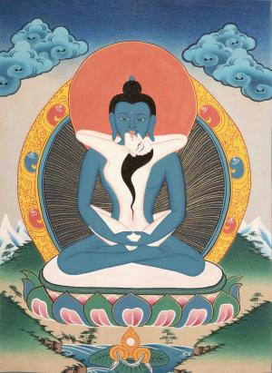 Samantabhadra Yab Yum Buddha Thangka | Mindfulness Meditation Object of Focus For Our Wellbeing